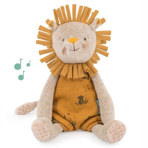 Moulin Roty Soft Toy With Music Lion Sous Mon Baobab